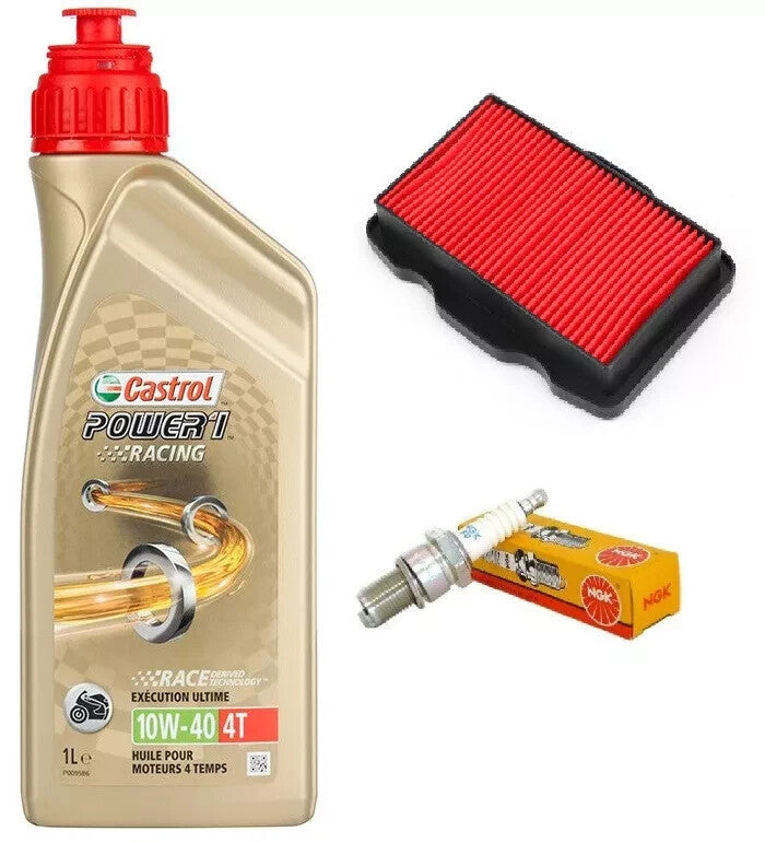 TAGLIANDO HONDA CB 125 F 2015 2020 CASTROL 10W40 RACING CANDELA FILTRO ARIA