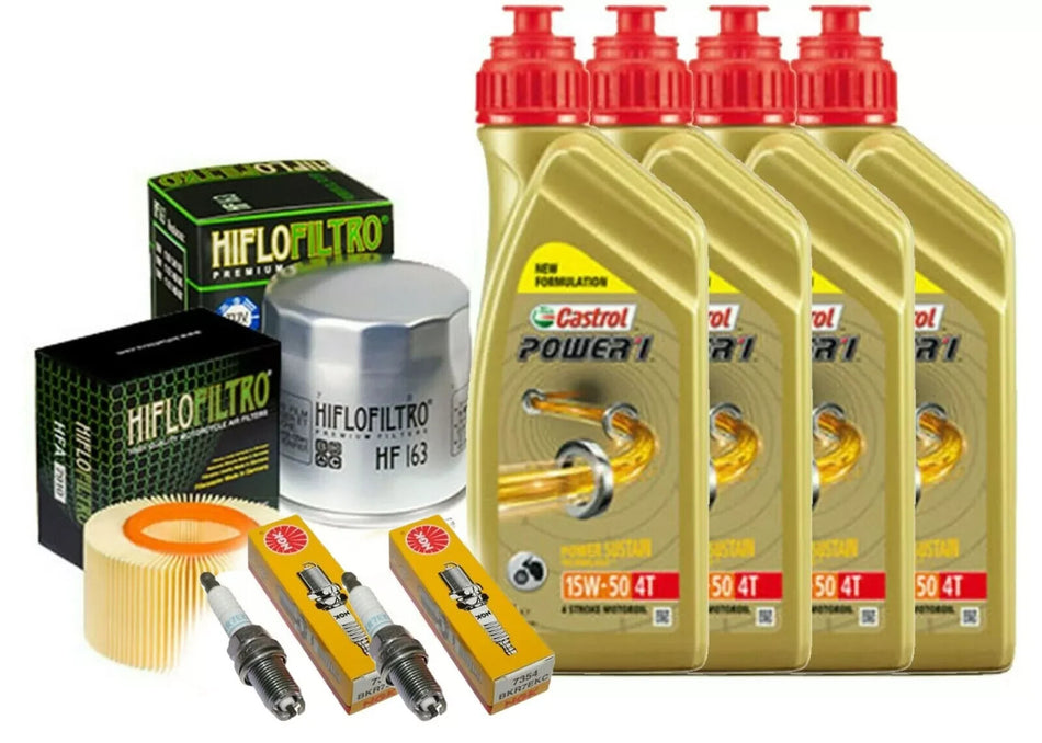 KIT/TAGLIANDO BMW R 1150 GS 2013 CASTROL 15W50 FILTRO OLIO ARIA CANDELE