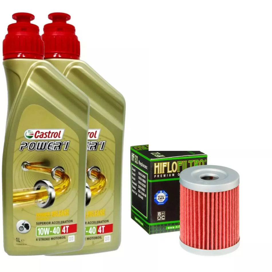 Kit tagliando Castrol Power 1 10W40 filtro olio Kymco Xciting 400i 2012/2016