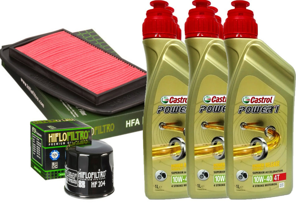 Kit tagliando Castrol Power 1 10W40 filtro olio aria Yamaha FZ6 600/Fazer