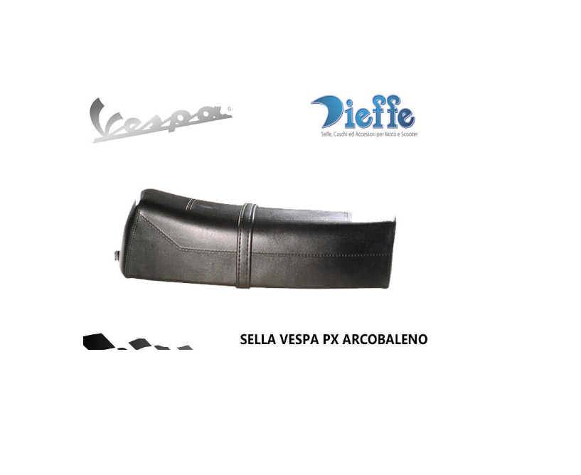 SELLA VESPA PX 125 150 200 ARCOBALENO TELAIO IN FERRO CON MOLLE TIPO ORIGINALE