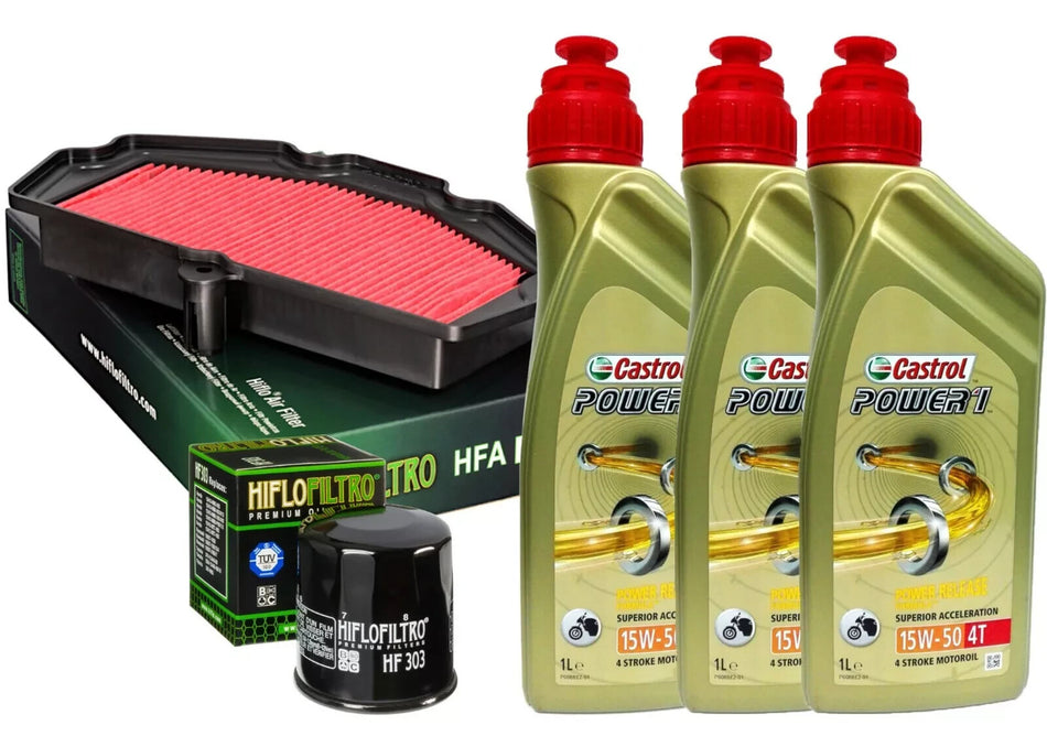 KIT/TAGLIANDO Kawasaki Vulcan/Versys Z 650 Castrol 15W50 filtro olio aria