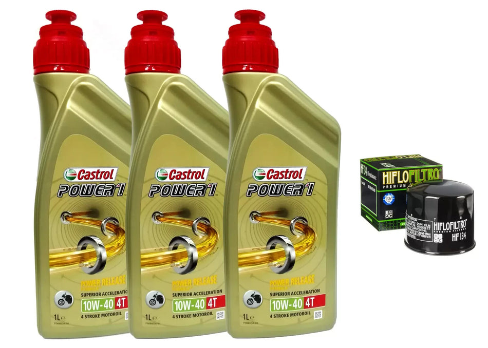 KIT/TAGLIANDO SUZUKI GV 1200 GL MADURA '85/86 CASTROL POWER 1 10W40 FILTRO OLIO