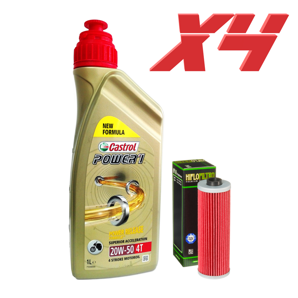 Tagliando BMW R45 R50 R65 R75 R80 R100 KIT Castrol Power 1 20W50 filtro olio 