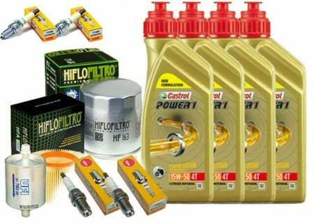 KIT/TAGLIANDO BMW R 1150 R 2003 2006 CASTROL 15W50 F. OLIO ARIA BENZINA CANDELE