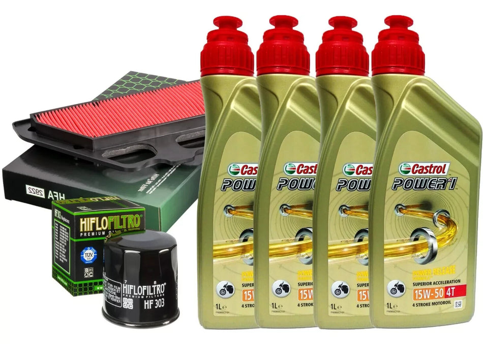 KIT/TAGLIANDO Kawasaki Z 900 2017 2020 CASTROL 15W50 FILTRI ARIA OLIO  HIFLO