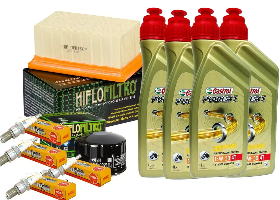Tagliando Castrol 15W50 filtro olio aria candele MOTO BMW R 1200 GS R RT Nine T
