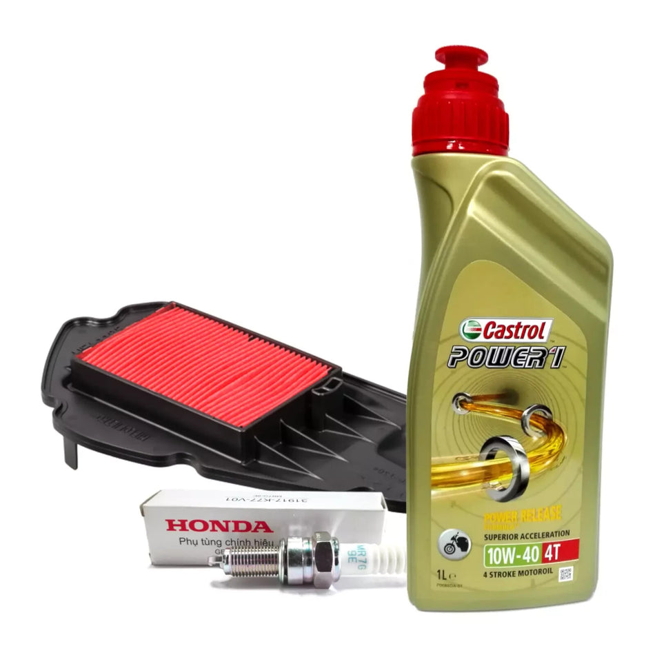 Kit/tagliando Honda SH 150 IE 2017/2019 Castrol Power 10W40 filtro aria candela