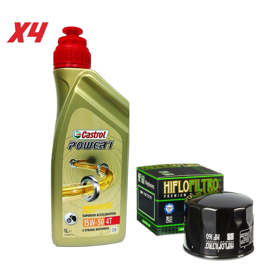  TAGLIANDO BMW R/1200/R 4 LITRI CASTROL 15W50 KIT FILTRO OLIO BMW R  2007  2010