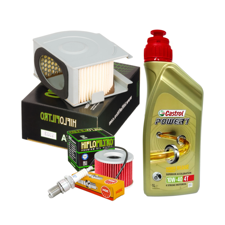 Tagliando Castrol Power 1 10W40 filtro olio aria candele Honda CB 350/400 Four