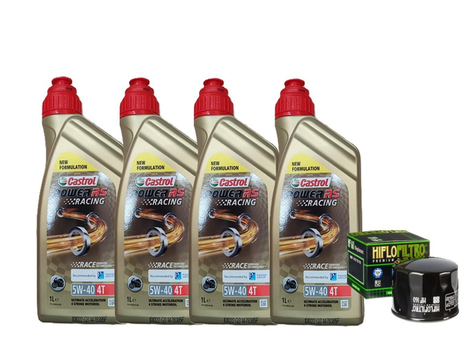 TAGLIANDO CASTROL POWER RS 5W40 RACING FILTRO OLIO BMW R 1200 GS LC 2013 AL 2018