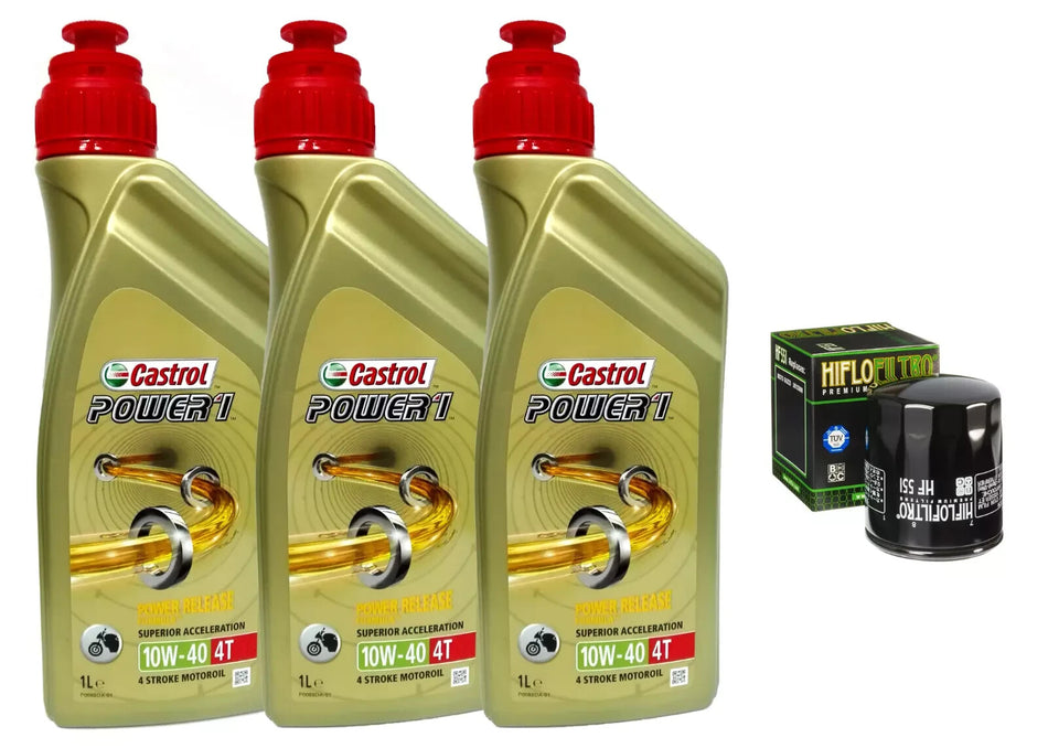 KIT/TAGLIANDO MOTO GUZZI SPORT 1994/1995 3LT CASTROL POWER 1 10W40 FILTRO OLIO