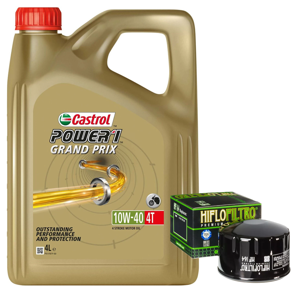KIT TAGLIANDO BMW 4 LITRI CASTROL POWER 1 GRAND PRIX 10W40 FILTRO OLIO HF164