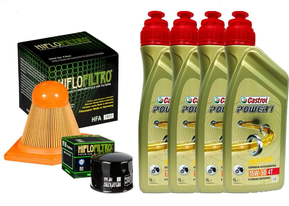KIT/TAGLIANDO BMW K 1300 R 2009 2016 CASTROL 15W50 FILTRI OLIO ARIA