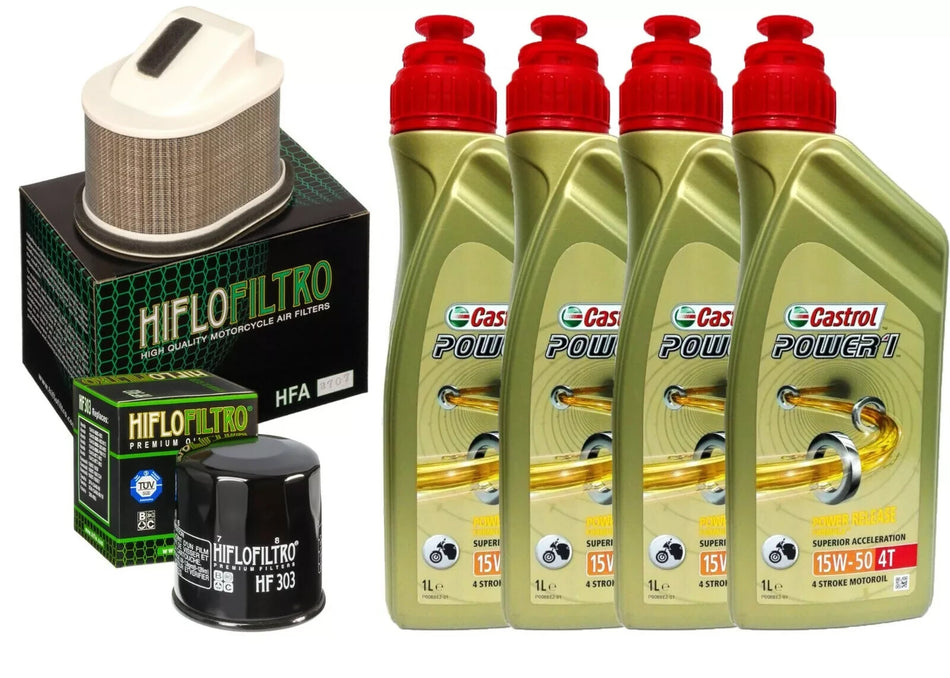 KIT/TAGLIANDO KAWASAKI Z 750 2007 2010 CASTROL 15W50 FILTRI OLIO ARIA