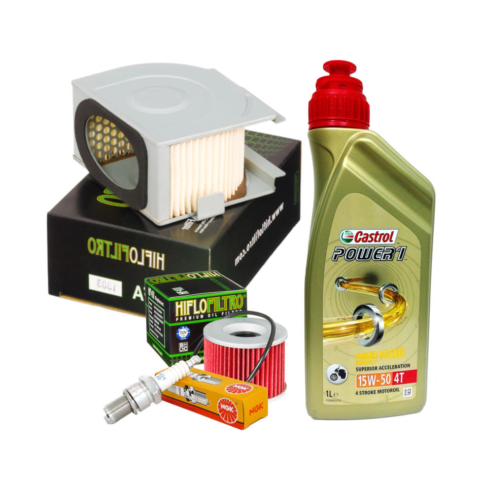 Tagliando Castrol Power 1 15W50 filtro olio aria candele Honda CB 350/400 Four