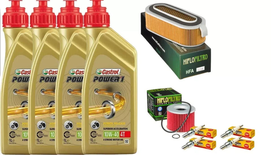 HONDA CB 750 1979 1985 TAGLIANDO CASTROL POWER 10W40 FILTRO ARIA OLIO CANDELE