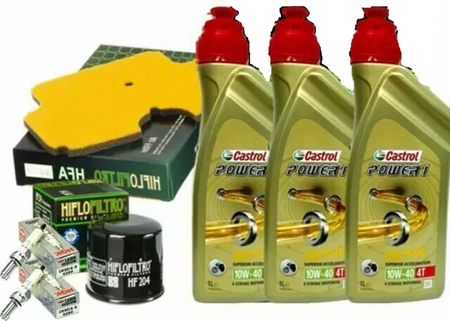 KIT TAGLIANDO CASTROL 10W40 FILTRO OLIO ARIA CANDELE KLE VERSYS 650 2008/2014