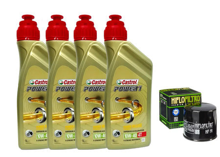 TAGLIANDO TRIUMPH BONNEVILLE/800 2001/2004 CASTROL POWER 1 10W40 FILTRO OLIO 