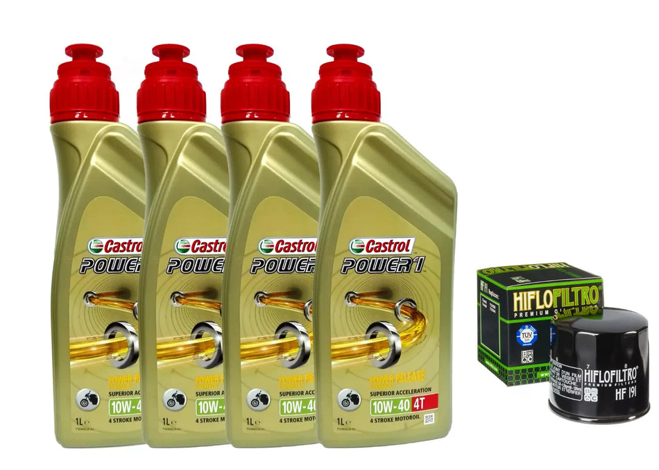 TAGLIANDO TRIUMPH BONNEVILLE/800 2001/2004 CASTROL POWER 1 10W40 FILTRO OLIO 