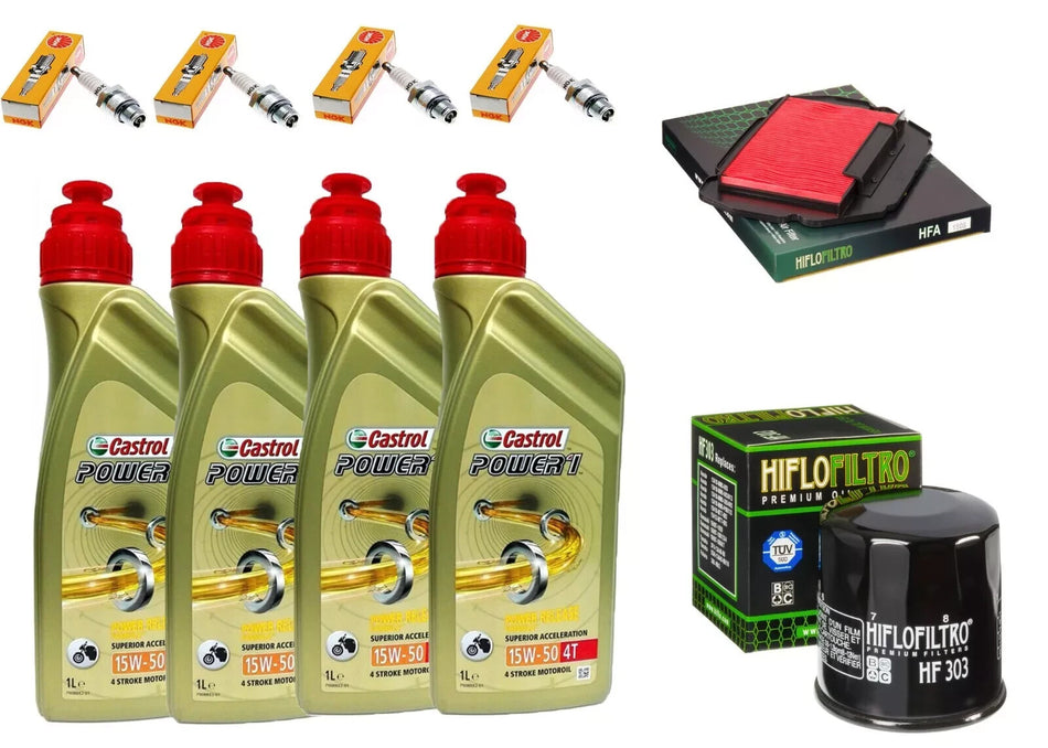 KIT/TAGLIANDO HONDA CBR F/600 '95 CASTROL 15W50/FILTRO OLIO ARIA CANDELE