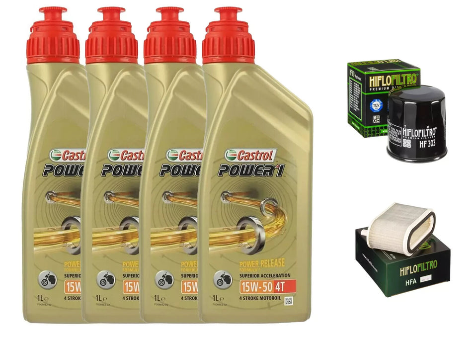 KIT/TAGLIANDO YAMAHA V-MAX 1200 1996 2007 CASTROL 15W50 FILTRI OLIO ARIA