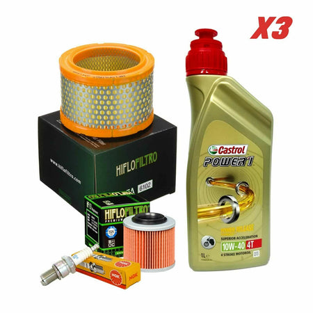 Kit tagliando Castrol Power 10W40 filtro olio aria candela APRILIA PEGASO 650 IE