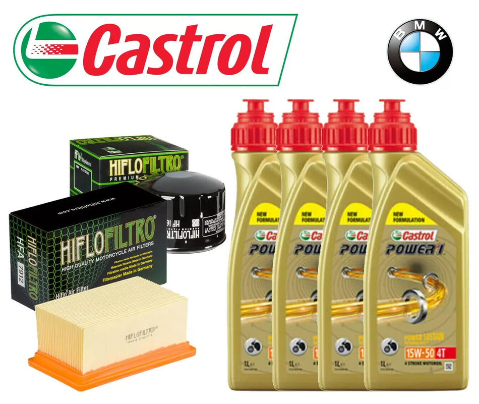 TAGLIANDO BMW R/1200/RT 2005 2009 KIT BMW 4 LITRI CASTROL15W50 FILTRO OLIO ARIA