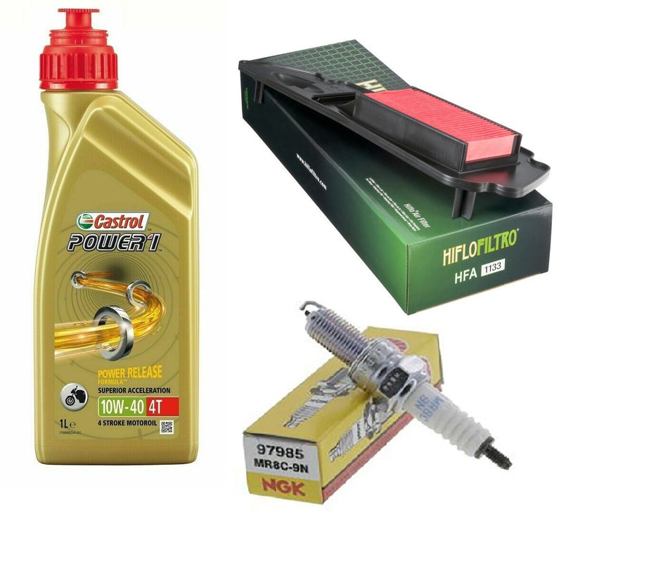 Tagliando Honda NSC 110 Vision 2017 Castrol Power 10W40 Olio Filtro Aria Candela