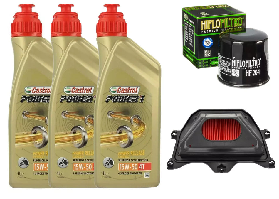 KIT/TAGLIANDO YAMAHA YZF R6 600 2006 2007 CASTROL 15W50 FILTRI OLIO ARIA