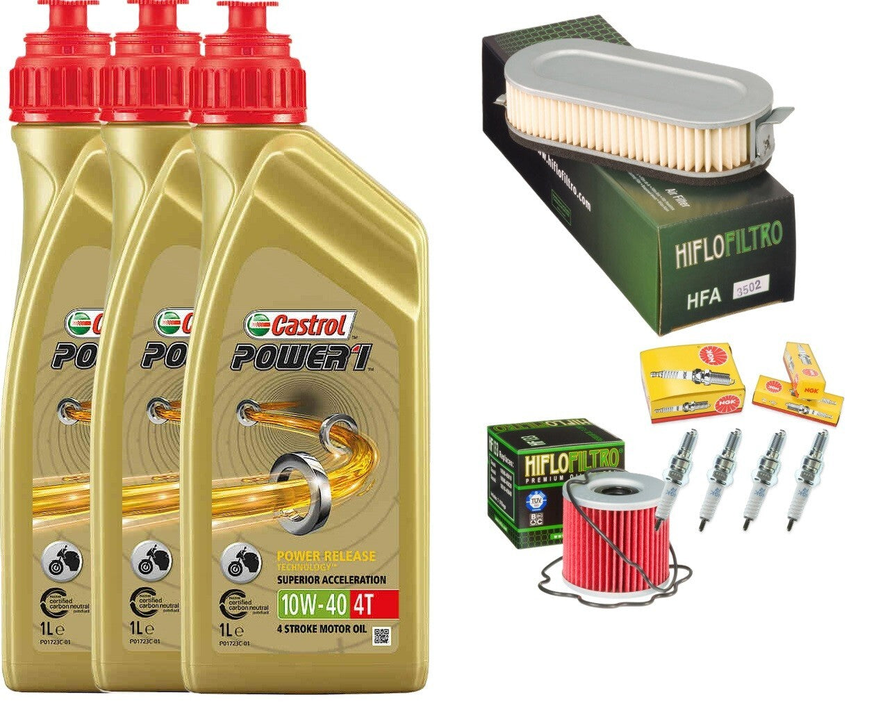 SUZUKI GSX 550 1983 1987 TAGLIANDO CASTROL  10W40 FILTRO ARIA OLIO CANDELE
