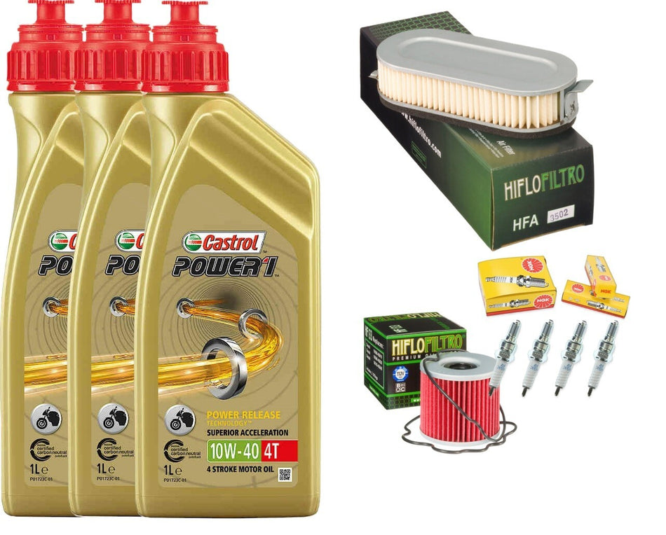 SUZUKI GSX 550 1983 1987 TAGLIANDO CASTROL  10W40 FILTRO ARIA OLIO CANDELE