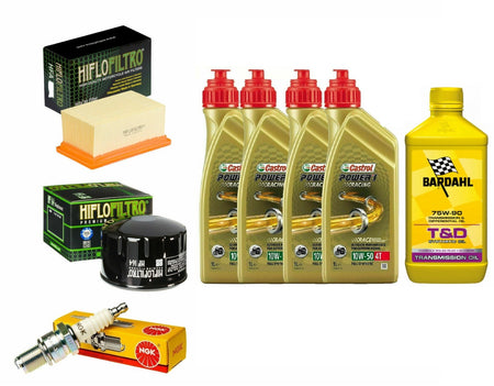 Tagliando BMW R/1200/GS KIT CASTROL 10W50 FILTRO OLIO ARIA CANDELE T&D 75W90