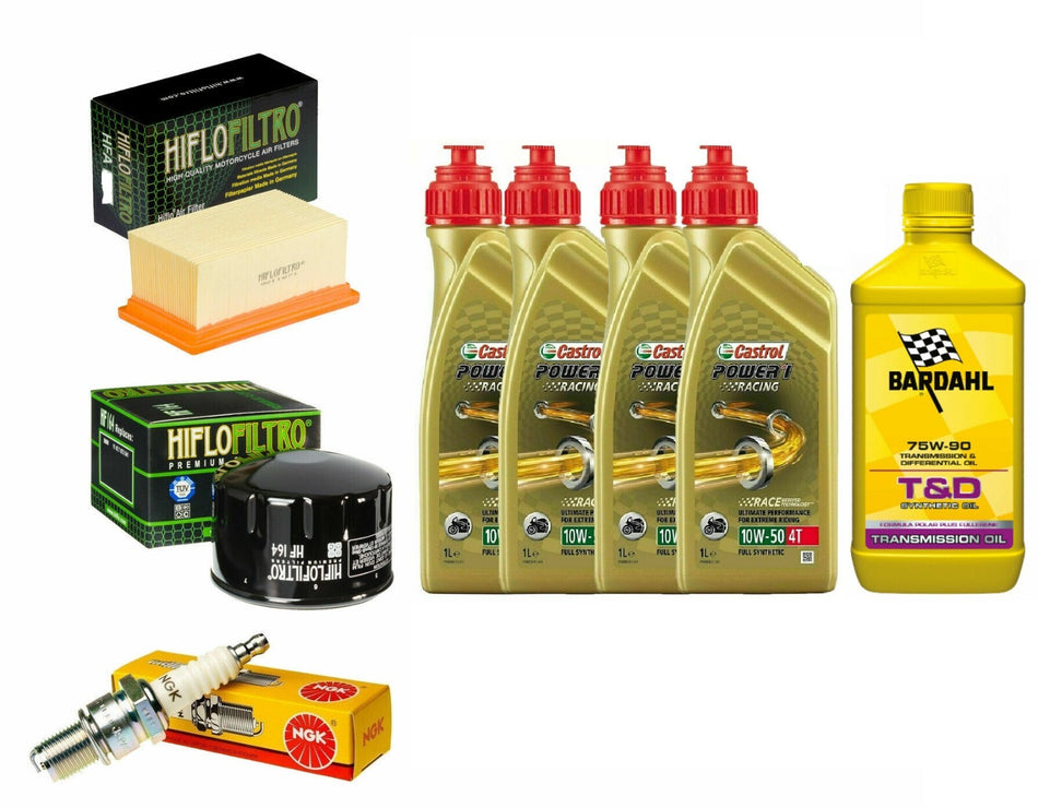 Tagliando BMW R/1200/GS KIT CASTROL 10W50 FILTRO OLIO ARIA CANDELE T&D 75W90