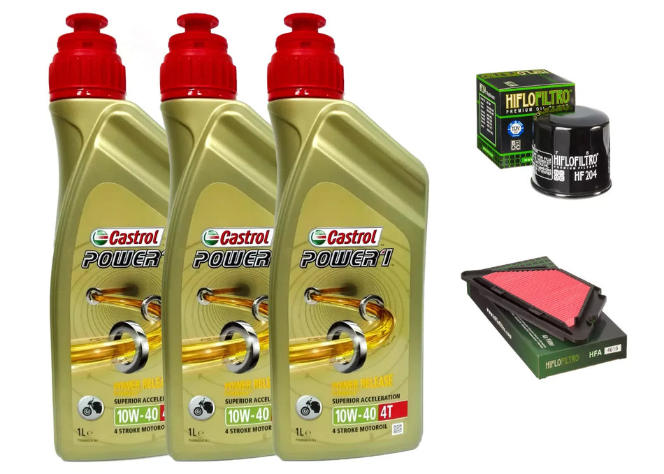 KIT/TAGLIANDO YAMAHA XJ6 600 DIVERSION 3L CASTROL POWER 1 10W40 FILTRO OLIO ARIA