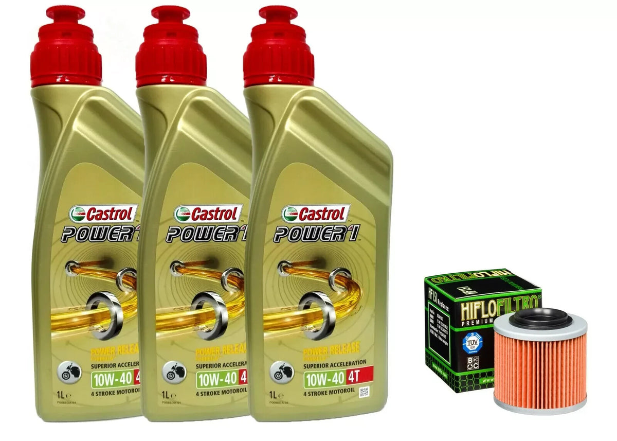 KIT/TAGLIANDO 3 LITRI CASTROL 10W40/FILTRO OLIO BMW G /650 X-CHALLENGE 2007 2008