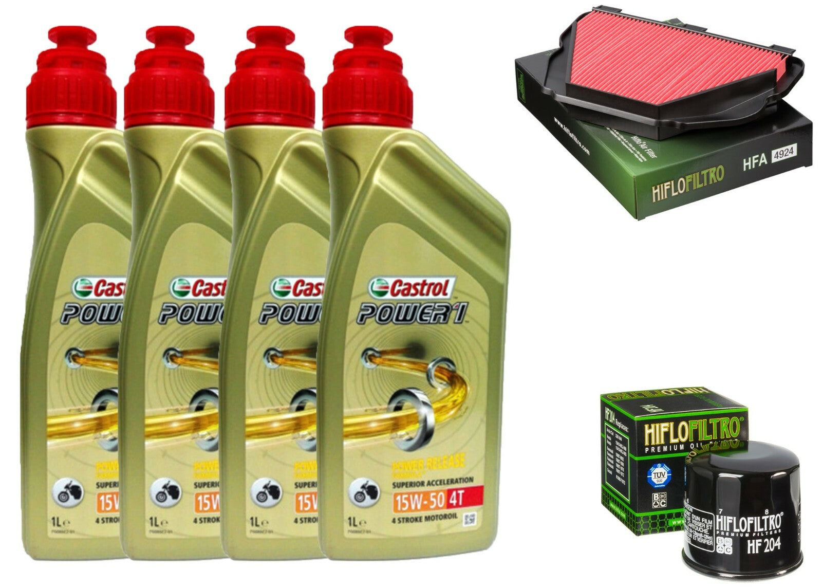 KIT TAGLIANDO YAMAHA MT-10 2016/2019  CASTROL 15W50 FILTRO OLIO FILTRO ARIA 