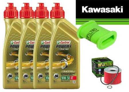 KIT TAGLIANDO KAWASAKI  ZX 750 1986/1988 CASTROL 10W50 RACING FILTRO OLIO ARIA 
