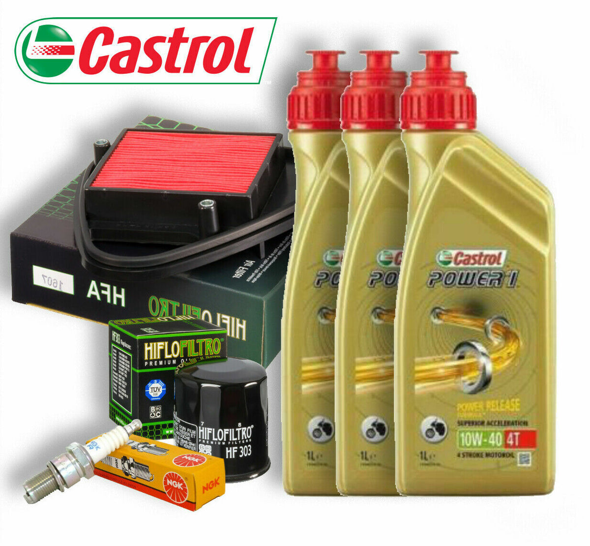VT Shadow 600 88/97 Tagliando Honda KIT Castrol 10W40 filtro olio aria candele