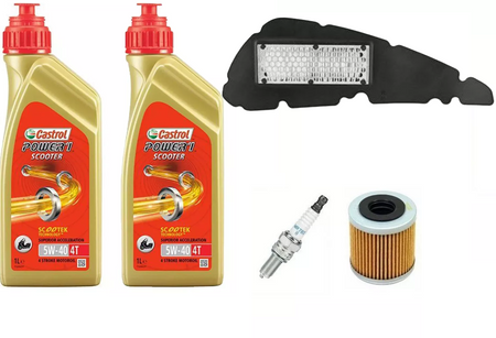 TAGLIANDO PIAGGIO BEVERLY 400 2021/2023 CASTROL 5W40 FILTRO OLIO ARIA  CANDELA