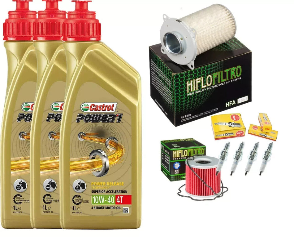 SUZUKI GS 500 1988 2002 TAGLIANDO CASTROL  10W40 FILTRO ARIA OLIO CANDELE
