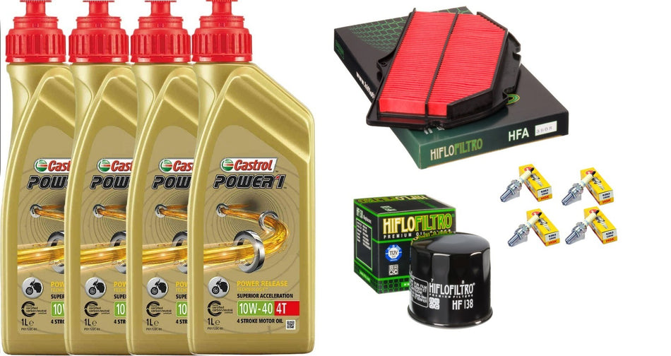 SUZUKI GSX-R600 2001 2003 TAGLIANDO CASTROL 10W40 FILTRO ARIA OLIO CANDELE