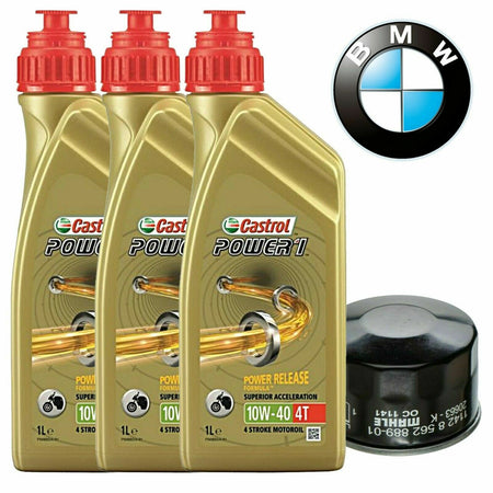 KIT/TAGLIANDO BMW G310/R/GS 2017-2019 CASTROL POWER 1 10W40 FILTRO OLIO X BMW