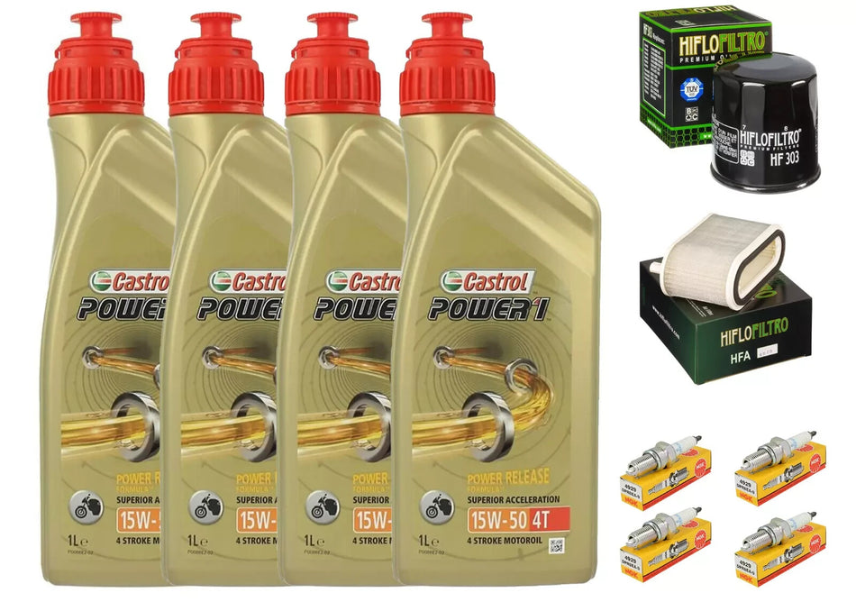 KIT/TAGLIANDO YAMAHA V-MAX 1200 1996 2007 CASTROL 15W50 FILTRI OLIO ARIA CANDELE
