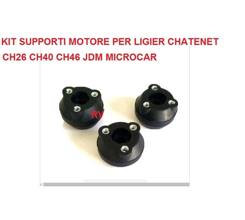 KIT 3 SUPPORTI MOTORE CAMBIO LIGIER CH26 CH40 CH46 JDM MICROCAR NUOVO