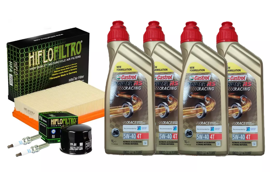TAGLIANDO BMW R 1250 GS  18 24 OLIO CASTROL RACING 5W40 FILTRO OLIO ARIA CANDELE