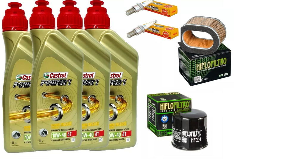 TAGLIANDO TRIUMPH 955 I SPEED TRIPLE 2002/04 CASTROL 10W40 F. OLIO ARIA CANDELE