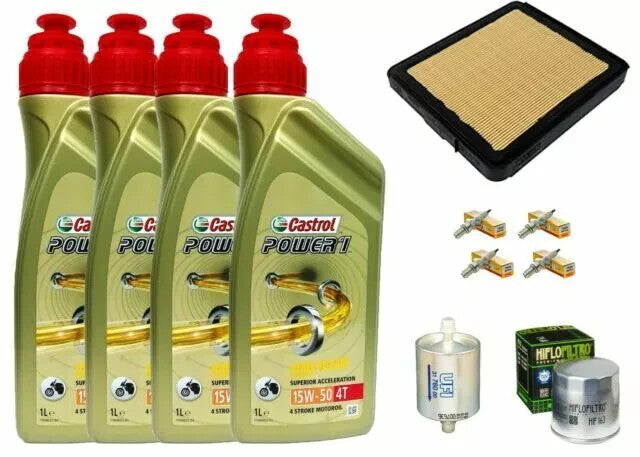 KIT/TAGLIANDO BMW K/100/RS 83/92 CASTROL 15W50 FILTRI OLIO ARIA BENZINA CANDELE