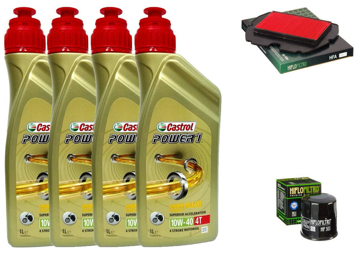 KIT/TAGLIANDO HONDA CBR 600 F 1992 1993 CASTROL 10W40 FILTRI ARIA OLIO HIFLO