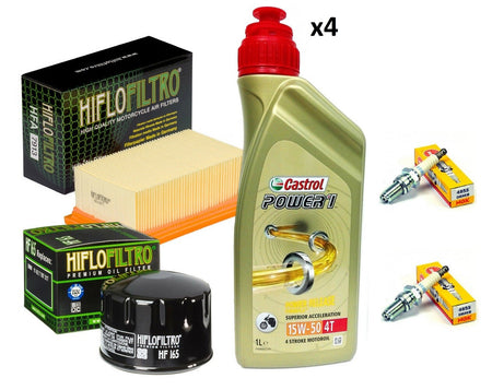 TAGLIANDO BMW R 1200 R KIT BMW 4 LITRI CASTROL 15W50 FILTRO OLIO ARIA CANDELE 